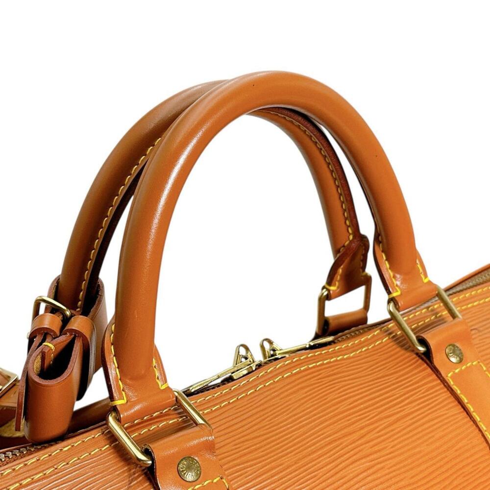 LOUIS VUITTON Brown Leather Keepall 50 Boston Bag - Picture 12 of 16